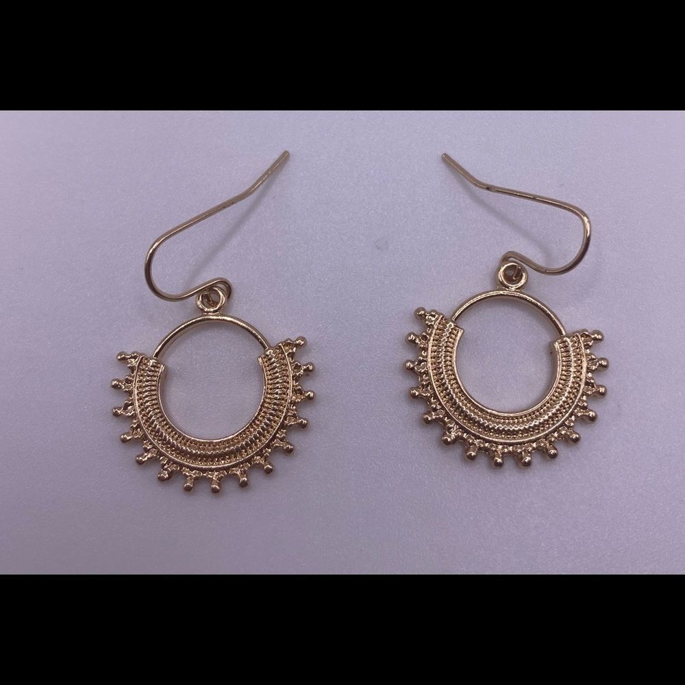 4/$20 Bohemian Gold Drop Earrings